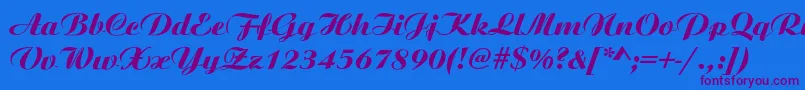 AristonNormalItalic Font – Purple Fonts on Blue Background