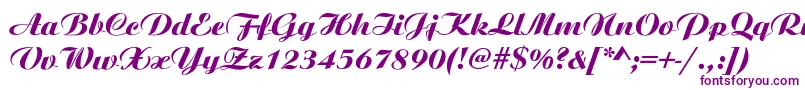 AristonNormalItalic Font – Purple Fonts on White Background