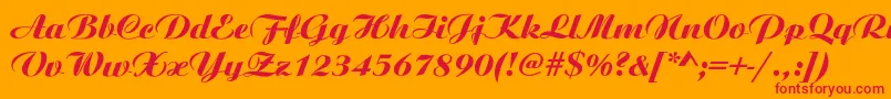 AristonNormalItalic Font – Red Fonts on Orange Background