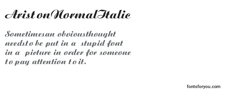AristonNormalItalic Font
