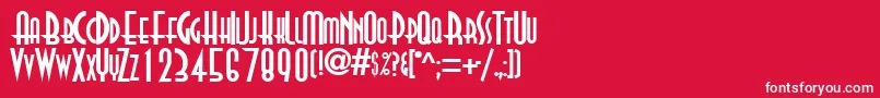 Realvirtue Font – White Fonts on Red Background