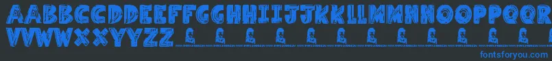 Millennium Font – Blue Fonts on Black Background