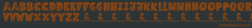 Millennium Font – Brown Fonts on Black Background
