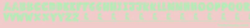 Millennium Font – Green Fonts on Pink Background