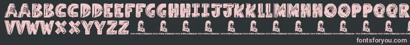 Millennium Font – Pink Fonts on Black Background
