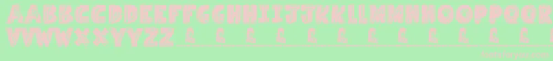 Czcionka Millennium – różowe czcionki na zielonym tle
