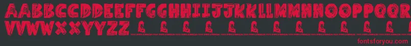 Millennium Font – Red Fonts on Black Background