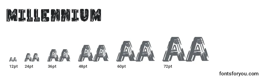 Millennium Font Sizes