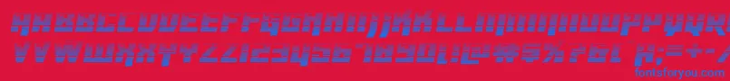 Dangerbotgrad Font – Blue Fonts on Red Background