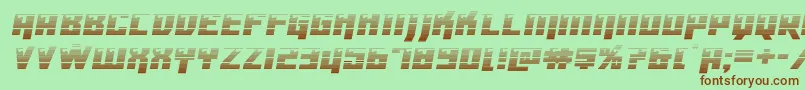Dangerbotgrad Font – Brown Fonts on Green Background