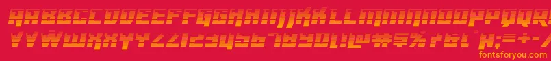 Шрифт Dangerbotgrad – оранжевые шрифты на красном фоне