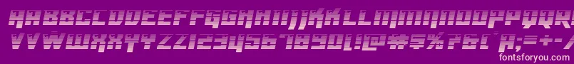 フォントDangerbotgrad – 紫の背景にピンクのフォント