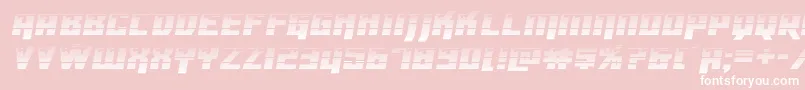 Dangerbotgrad-Schriftart – Weiße Schriften auf rosa Hintergrund