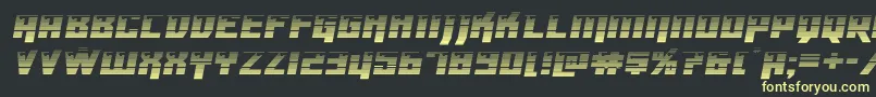 Dangerbotgrad-Schriftart – Gelbe Schriften auf schwarzem Hintergrund