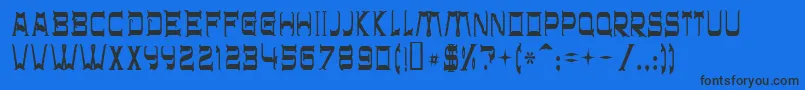 Chr32 Font – Black Fonts on Blue Background