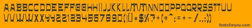 Chr32 Font – Black Fonts on Orange Background