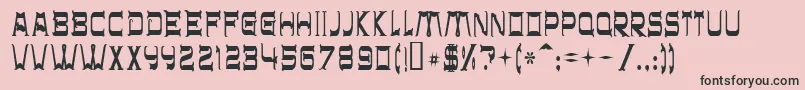 Chr32 Font – Black Fonts on Pink Background