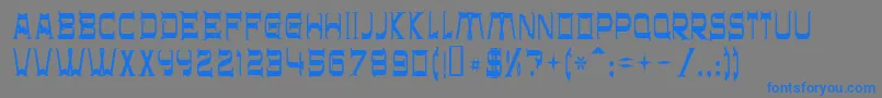 フォントChr32 – 灰色の背景に青い文字