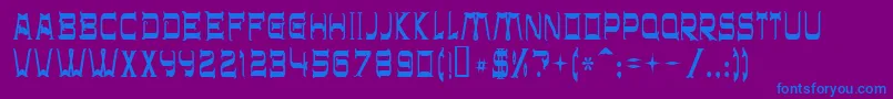 Chr32 Font – Blue Fonts on Purple Background