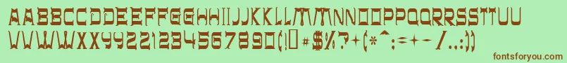 Chr32 Font – Brown Fonts on Green Background