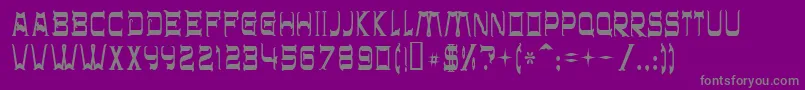 Chr32 Font – Gray Fonts on Purple Background