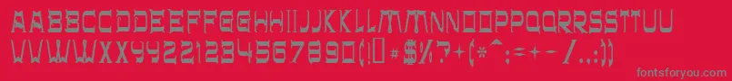 Шрифт Chr32 – серые шрифты на красном фоне