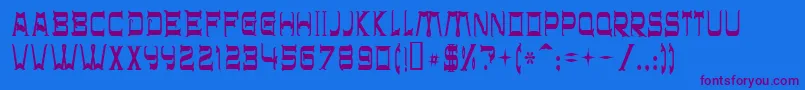 Chr32 Font – Purple Fonts on Blue Background