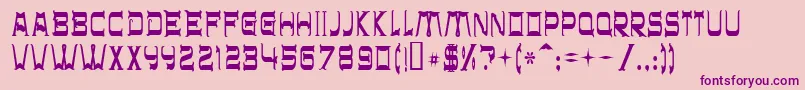 Chr32 Font – Purple Fonts on Pink Background