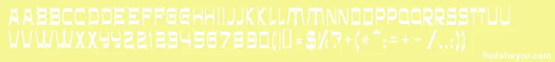 Chr32 Font – White Fonts on Yellow Background