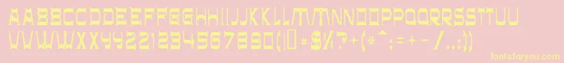 Chr32 Font – Yellow Fonts on Pink Background