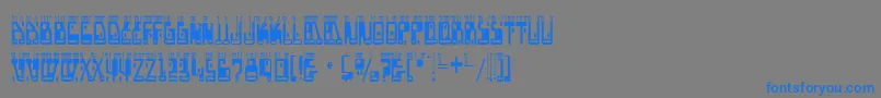 フォントBoronRegular – 灰色の背景に青い文字