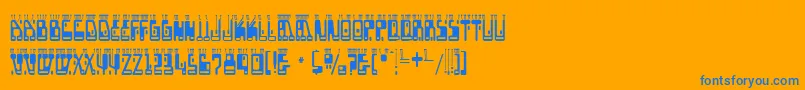 フォントBoronRegular – オレンジの背景に青い文字