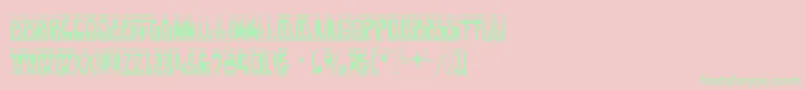 BoronRegular Font – Green Fonts on Pink Background