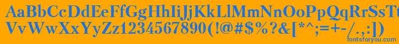 PetersburgcttBold Font – Blue Fonts on Orange Background