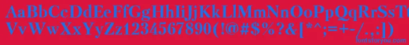 PetersburgcttBold Font – Blue Fonts on Red Background