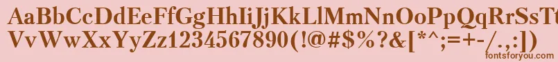 PetersburgcttBold Font – Brown Fonts on Pink Background