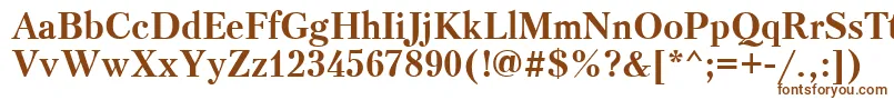PetersburgcttBold-Schriftart – Braune Schriften auf weißem Hintergrund