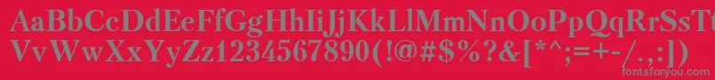 PetersburgcttBold Font – Gray Fonts on Red Background