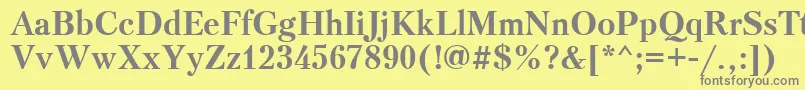 フォントPetersburgcttBold – 黄色の背景に灰色の文字