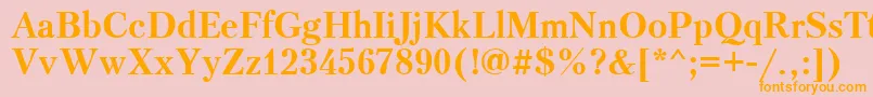 PetersburgcttBold Font – Orange Fonts on Pink Background