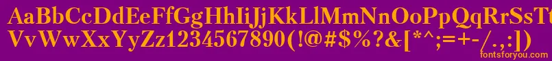 PetersburgcttBold Font – Orange Fonts on Purple Background