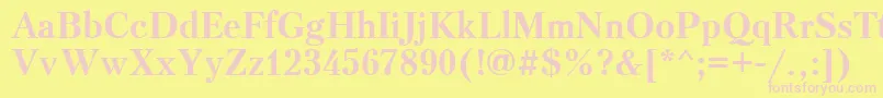 PetersburgcttBold Font – Pink Fonts on Yellow Background
