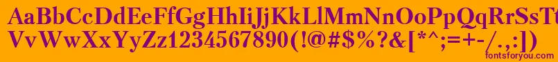 PetersburgcttBold Font – Purple Fonts on Orange Background