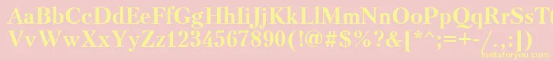 PetersburgcttBold Font – Yellow Fonts on Pink Background