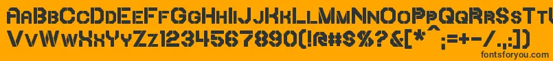 IoriBold Font – Black Fonts on Orange Background