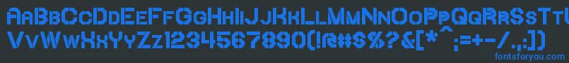 IoriBold Font – Blue Fonts on Black Background