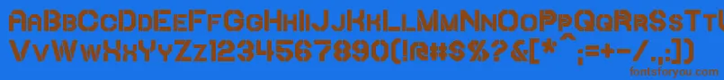 IoriBold Font – Brown Fonts on Blue Background