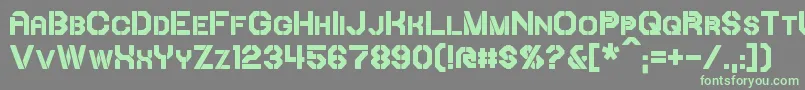 IoriBold Font – Green Fonts on Gray Background