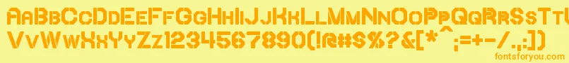 IoriBold Font – Orange Fonts on Yellow Background