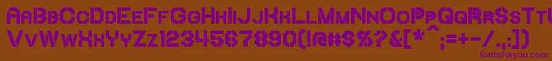 IoriBold Font – Purple Fonts on Brown Background